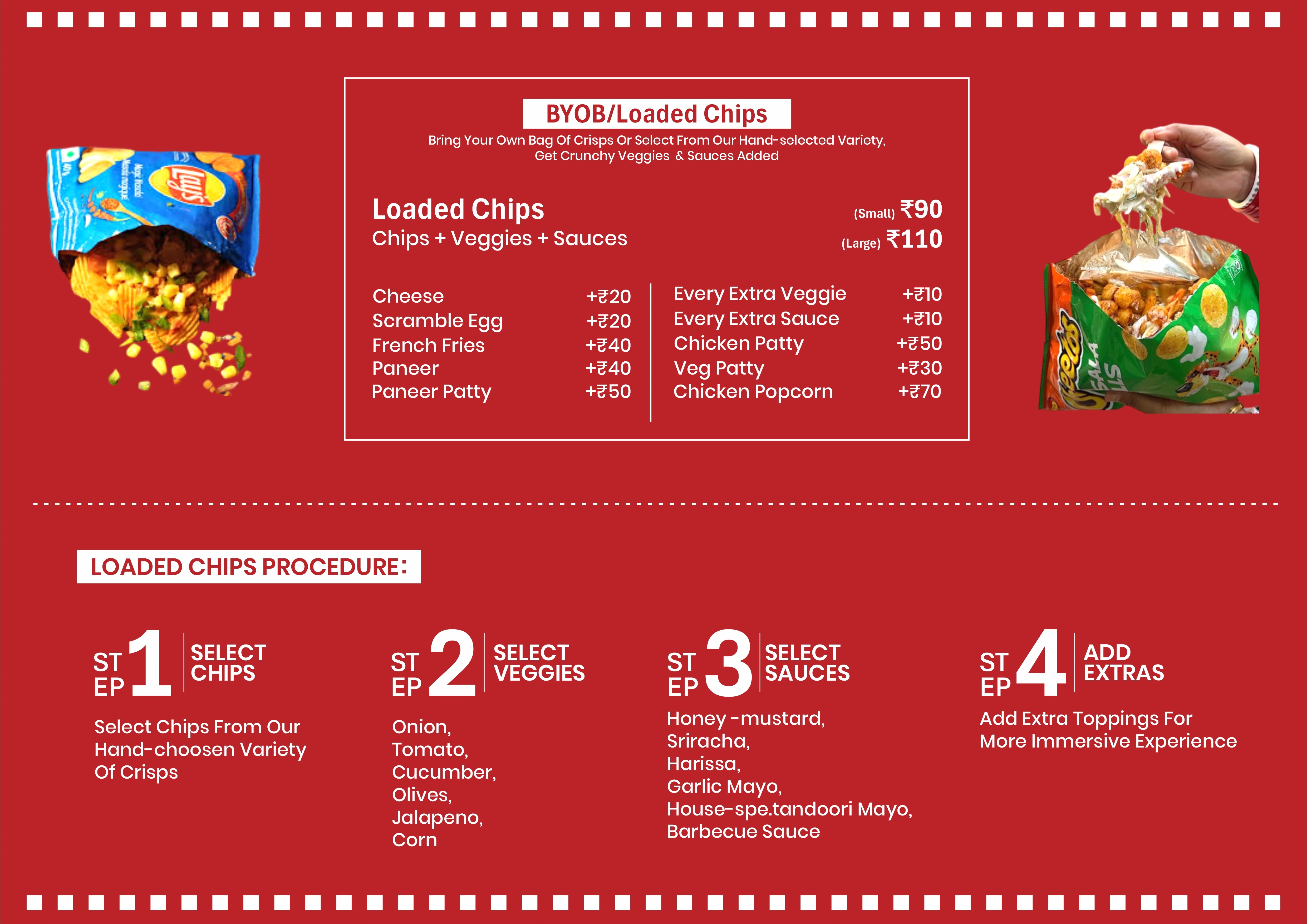 G-Spot Burgers BYOB & Loaded Chips Menu